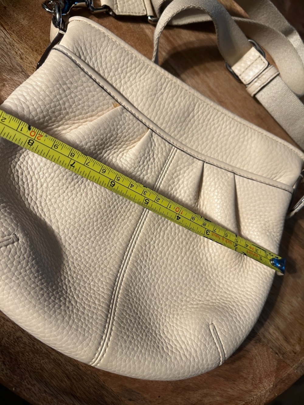 Coach Cream Pebbled Leather Shoulder Crossbody - Picture 6 of 8